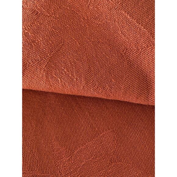 India Overseas NWT Jacquard Cloth Napkins Leaf Print Orange 100% Cotton Set of 4 - Picture 10 of 10